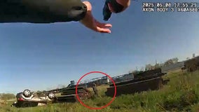 Video shows shootout between Chicago police, suspect who crashed in NW Indiana