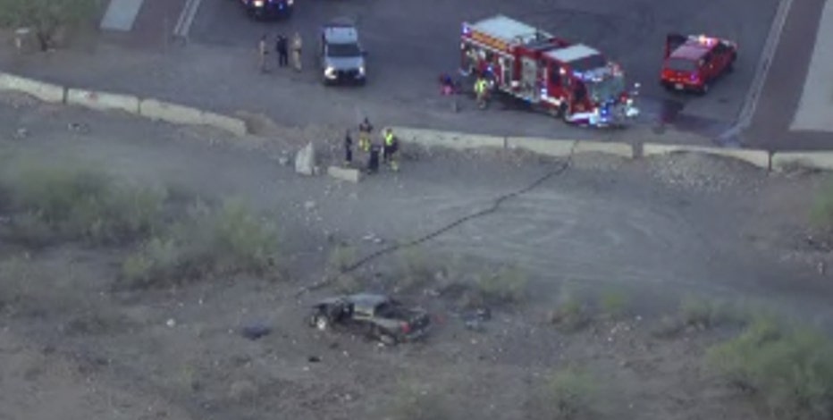 Single-car crash leaves 3 people in critical condition