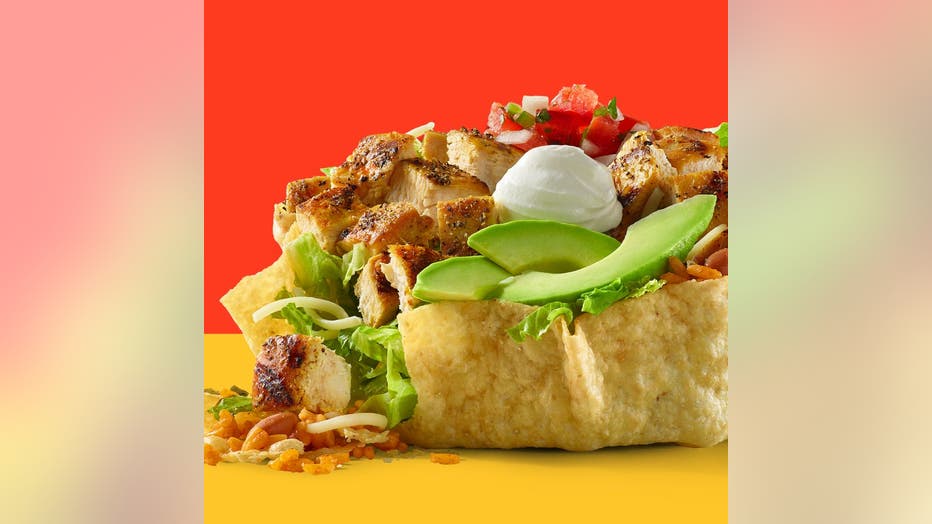 chicken tostada salad with avocado